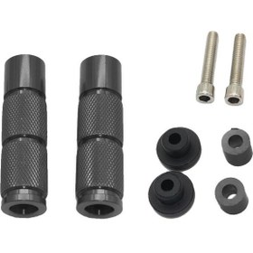 Resim Çifti Cnc Anti-Skid Alüminyum Footrests Ayak Pegs Motosiklet Için - Siyah (Yurt Dışından) 