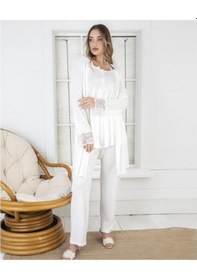 Resim Birolgaye Duchesse 32001 Hamile Lohusa 3 Lü Pijama Sabahlık Tk 