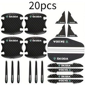 Resim Hightower 20 Parça Skoda Oto Aksesuar Seti: Çizilmelere Karşı Tampon Şeritler Ve Koruma Filmleri 