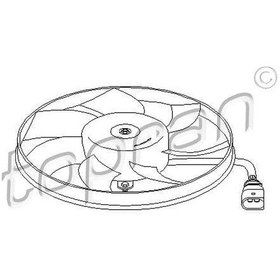 Resim TOPRAN 111284001 Fan Motoru-295 Mm 150W (VW Caddy 04- Golf 04-14 Passat 06-15 Audi A3 04-13 Seat Leon 06-13 