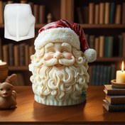 Resim Santa Claus Mum Kalıbı - Santa Şapkası ile, DIY Noel Mumları, Tatil Süsleri, Parti Hediyeleri için - Dayanıklı ve Kolay Temizlenebilir Silikon Mum Yapımı Aracı - Ev, Ofis veya Sınıf için Mükemmel Noel Hediyesi - Festif Santa Yüzü Tasarımı, Noel Mum Tutucu, Mevsimlik El Sanatları, Şen Festif Tasarım, Kolay Çıkarma Malzemesi, Ev Dekoru, Ev Dekoratörleri, Noel için En İyi, Kendi Kendine Mum Yapımı Malzemeleri, Mum Yapımı Malzemeleri 