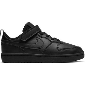 Resim Nike Unisex Çocuk Siyah Bq5451-001 Court Borough Spor Ayakkabı Siyah 