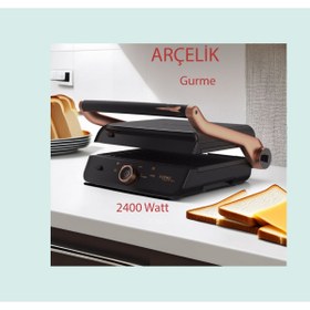 Resim Arçelik 2400 W Gurme Siyah Profesyonel Tost Makinesi 