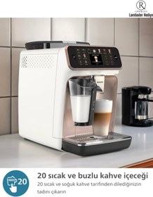Resim Philips Lattego Seri Premium Tam Otomatik Kahve Ve Espresso Makinesi, 20 Sıcak & Soğuk Kahve 