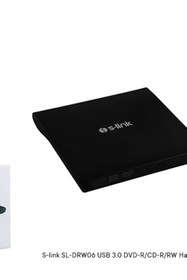 Resim LITE-ON S-link SL-DRW06 USB 3.0 DVD-R-CD-R-RW- Dvd-Rw Ultra Slim Harici Optik Yazıcı Siyah 