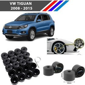 Resim Otozet - Vw Tiguan Bijon Civata Kapağı Siyah Renk 20 Adetli Set 17mm 1k06011739b9 