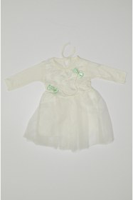 Resim Baby Slon Kids Clup Mevsimlik Uzun Kol Dantelli Iki Fiyonklu Tüllü Elbise 