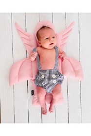 Resim Pamuk Atölyesi Antilop Melek Kanatlı Küçük Mama Sandalyesi Minderi - Pembe 