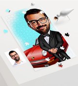 Resim Kişiye Özel Bay Patron Karikatür 240 Parça A3 Puzzle - 1 