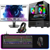 Resim Turbox DRX6885 Ryzen 7 5700X 32GB Ram 1tb Nvme RTX3050 27 inç 200HZ Pivot Monitör Oyuncu Masaüstü Bilgisayarı 