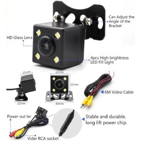 Resim Audiomax Araç Geri Görüş Kamerası Gece Görüşlü +HD Mesafe Çizgili SU GEÇİRMEZ 
