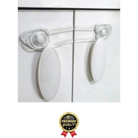 Resim Svein Çok Amaçlı Ayarlanır Çekmece Dolap Kapağı Koruma Aparatı Çocuk Bebek Güvenlik Kilidi 2 Adet 12 cm 