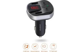 Resim Polosmart PSM106 FM Transmitter 5W Çıkış Gücü Bluetooth ve USB Bağlantı Özellikleriyle 