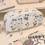 Resim Sevimli Hello Kitty Çift Fermuarlı Kalem Kutusu - Sevimli Karikatür Tasarımlı Yüksek Kapasiteli Ofis Malzemeleri Düzenleyici, Okula Dönüş Hediyesi ve Bayramlık Etkinlikler İçin Mükemmel, Sanrio 