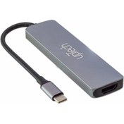 Resim Uptech 6in 1 Usb-C Hub + Kart Okuyucu 