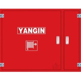 Resim Genel Markalar Yangın Dolabı 70x90x23 Ölçülerinde 1”20 Mt Kauçuk Hortumlu 1''vanalı Sac Kapaklı Tüp Bölmeli 