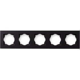 Resim Elektrikmalzemelerim Günsan Eqona M. Siyah Beşli Çerçeve 