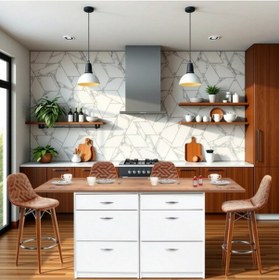 Resim Skylla Mutfak Adası 6 Çekmeceli Alt Modül 160 Cm Tezgah Dahil Beyaz 