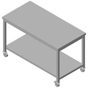 Resim Öztiryakiler Çalışma Tezgahı Taban Raflı Hareketli 120x60 CM 