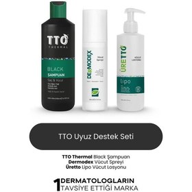 Resim Tto Üretto Lipo Vücut Losyonu 200 ML + Saç ve Vücut Şampuanı 500 ML + Vücut Spreyi 200 ML 