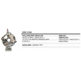 Resim Diot Kapagi Nippo Denso Isuzu D-Max 2017-> 6 Diotlu 504626114 