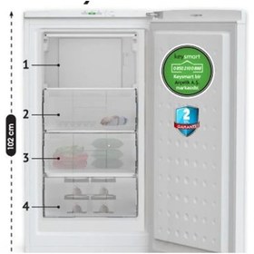 Resim keysmart Key 410 E 4 Bölmeli Derin Dondurucu 3 Çekmece 1 Raf 