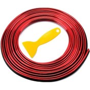 Resim Dıy Kırmızı Araba İç Trim Şeritleri Araba Boşluk Doldurucuları 10 Metre 