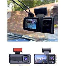 Resim Ilkeshop 1080p Sürüş Kaydedici 2 İnç Araç Araba Ön İç Arka Dvr Ips Ekran 