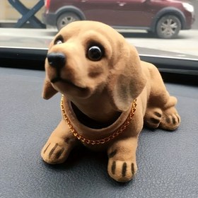 Resim 1 adet şanslı köpek araba dekorasyonu, sevimli salıncak köpek, kişiselleştirilmiş yaratıcı dekorasyon, şanslı karikatür araç malzemeleri, baş sallayan evcil hayvan köpeği bebeği sevimli oyuncak arabaya 