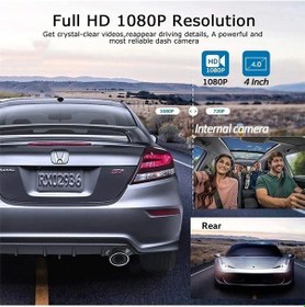 Resim Createtech Wifi Dashcam 3kanal Araba 1080p Video Kaydedici, X01-on Yüksek Kapasiteli 128gb 2kamera 