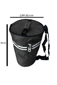 Resim barberri Silindir Siyah Spor Çantası El Ve Omuz Askılı Mini Boy 38x20 Cm 