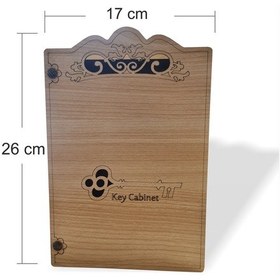 Resim Kahverengi Ahşap 6 Askılı Sağlam Kapaklı Menteşeli Anahtar Dolabı 