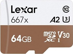 Resim Lexar 64Gb Micro Sdxc Uhs-I 667X C10 U3 4K V30 A2 100Mb/Sn Lsdmı64Gb667A Hafıza Kartı 