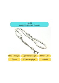 Resim Yıldız Doğal Taş Havlit 6mm 99luk Doğal Taş Tesbih 