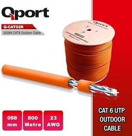 Resim QPORT Q-CATO2R 500 M CAT6 Outdoor Turuncu 23AWG 0.58MM Kablo 