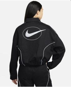 Resim Sportswear Dokuma Kadın Ceketi Ndd Sport Siyah 