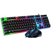 Resim Coofbe Kablolu Led Işıklı Oyuncu Mouse Klavye Seti Gamer Gaming Klavye Mouse Seti Ayarlanabilir Dpi Coofbe