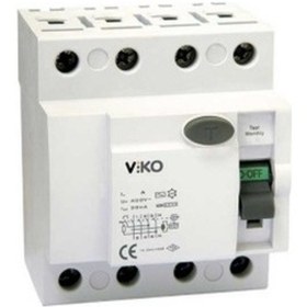 Resim Viko Kaçak Akım Koruma Rölesi Ac Tip 30 Ma 4x100a 