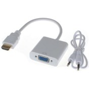 Resim Hdmi Vga Kablo Ses Destekli Dönüştürücü Çevirici Adaptör Projeksiyon 