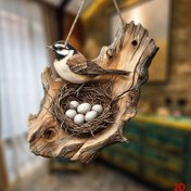 Resim 2D Düz, 1 adet 2D Ahşap Robin İşareti, 20.32x20.32 cm Yuvarlak Ahşap Duvar Dekoru, Sevgililer Günü, Paskalya, Veranda, Çiftlik Evi, Oda ve Kapı Süslemesi için Rustik Kuş Temalı Ev Dekorasyonu, Çok Amaçlı Duvar Asma, Güç Gerektirmez, 2D Düz 