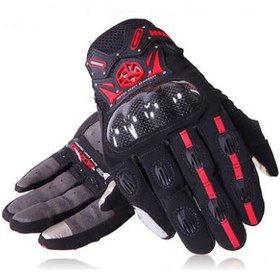 Resim Motosiklet Eldiveni Reflektörlü Aşınmaya Karşı Dirençli Esnek Kumaş Motor Eldiven Telefon Dokunmatik 