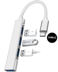 Resim Favors Type-c To Usb Hub 4 Port Çoklayıcı Macbook Ile Uyumlu Çoğaltıcı Type C To Usb Converter Hub 