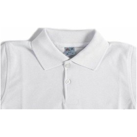 Resim Polo Yaka Tişört Alm Kısa Kol 6-16 Yaş Çocuk Beyaz Okul Tişört/T Beyaz 