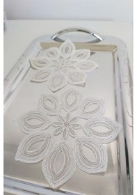 Resim 6 Adet Daisy Krem & Gold Fransız Tarzı Modern Bardak Altlığı & Ko 