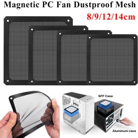 Resim 8/9/12/14 cm, Yumuşak Manyetik Naylon Çerçeve Fan Kapağı Toz Koruyucu, Manyetik Emişli Kasa Toz Filtresi ve Fan Koruma Ağı 