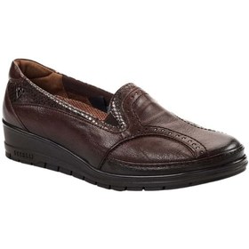 Resim Forelli 25109 Mimoza-h Kahve Kadın Comfort Deri Ayakkabı 