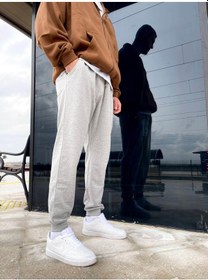 Resim Unisex Şardonlu Eşofman Altı - Gri 001 