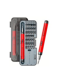 Resim Xuweiwei 46si 1 Arada Elektrikli Tornavida Seti Kırmızı Sessiz Dayanıklı Şarj Edilebilir Yüksek Torklu Usb Şarjlı Ev Kullanımı İçin 