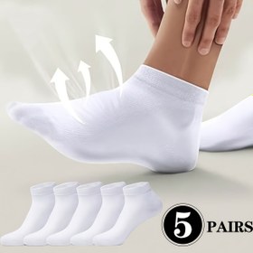 Resim Kadınlar ve Erkekler için 5 Çift/10 Çift/20 Çift Nef Alabilen Düşük Yükselişli Yaz Bot Çorapları, Hafif Çoraplar, Seyahat Gerekliliği 