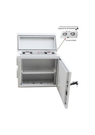 Resim 12U 19" 250Mm Outdoor Mobese Direk Tipi Rack Kabinet Çift Cidarlı 